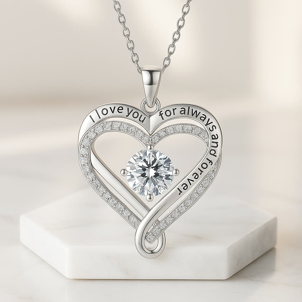 ODALIT-Engraved Heart Necklace for Wife