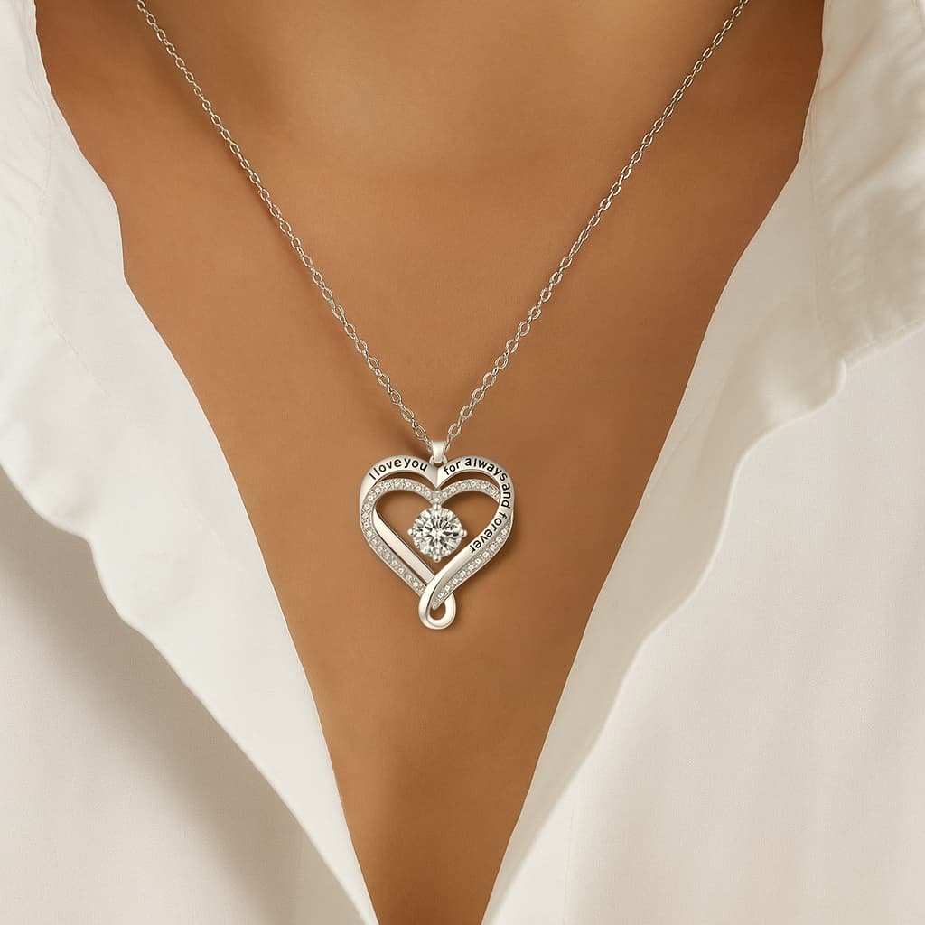ODALIT-Engraved Heart Necklace for Wife