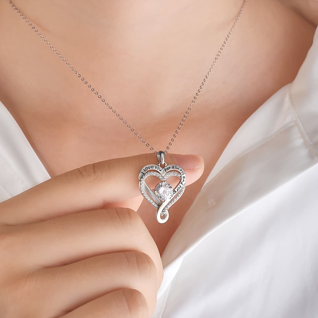 ODALIT-Engraved Heart Necklace for Wife